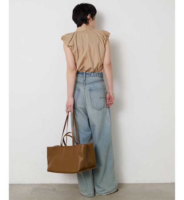 THE PAUSE「【THE PAUSE】袖ギャザーノースリーブシャツ」|シャツ・ブラウス|