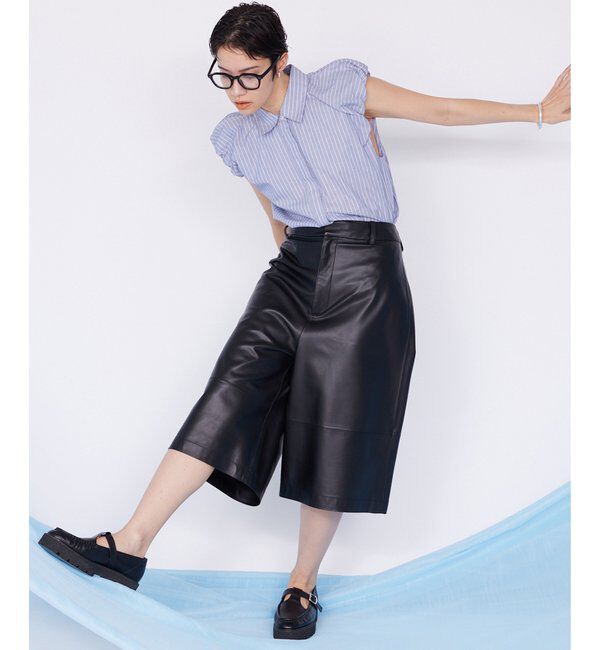 THE PAUSE「【THE PAUSE】袖ギャザーノースリーブシャツ」|シャツ・ブラウス|