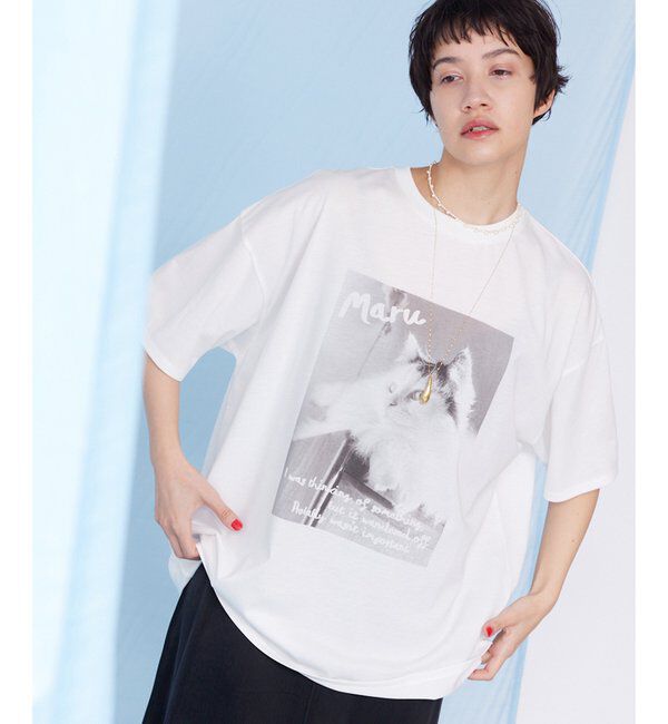 THE PAUSE「【THE PAUSE】CATフォトTシャツ」|Tシャツ・カットソー|
