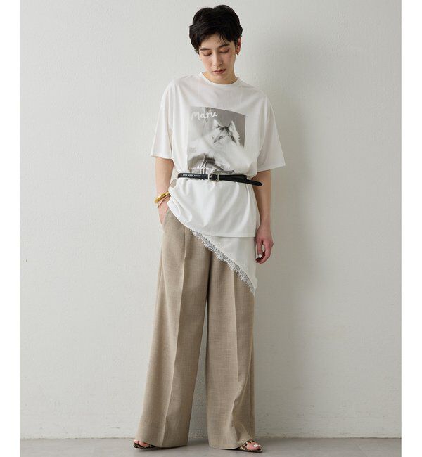 THE PAUSE「【THE PAUSE】CATフォトTシャツ」|Tシャツ・カットソー|