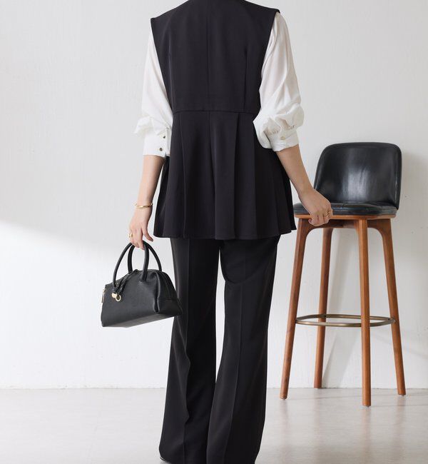  「【２サイズ展開】ツイルフレアパンツ/セットアップ/セレモニー」|チノ|