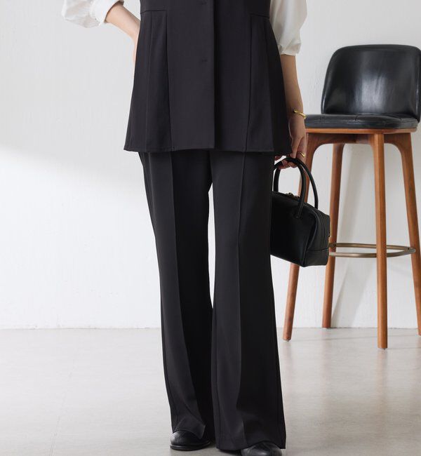  「【２サイズ展開】ツイルフレアパンツ/セットアップ/セレモニー」|チノ|