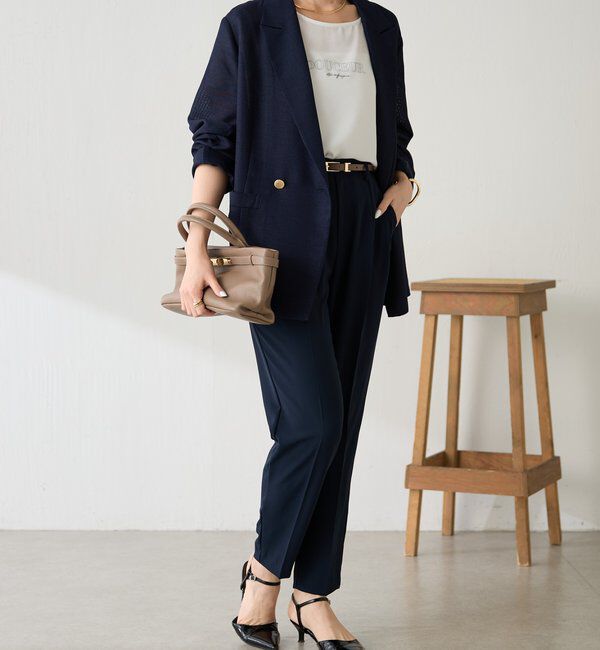  「ジャージスリムテーパードパンツ/セレモニー」|チノ|