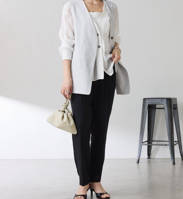  「ジャージスリムテーパードパンツ/セレモニー」|チノ|