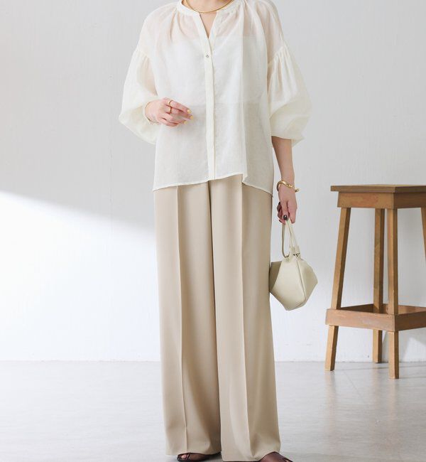  「スキッパーシアーブラウス」|シャツ・ブラウス|