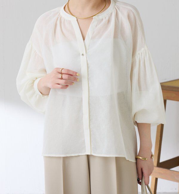  「スキッパーシアーブラウス」|シャツ・ブラウス|