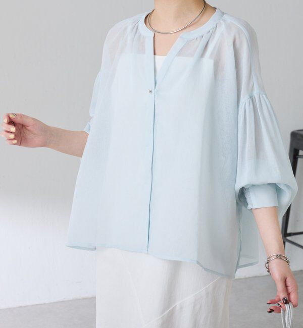  「スキッパーシアーブラウス」|シャツ・ブラウス|