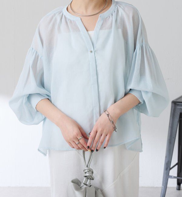  「スキッパーシアーブラウス」|シャツ・ブラウス|