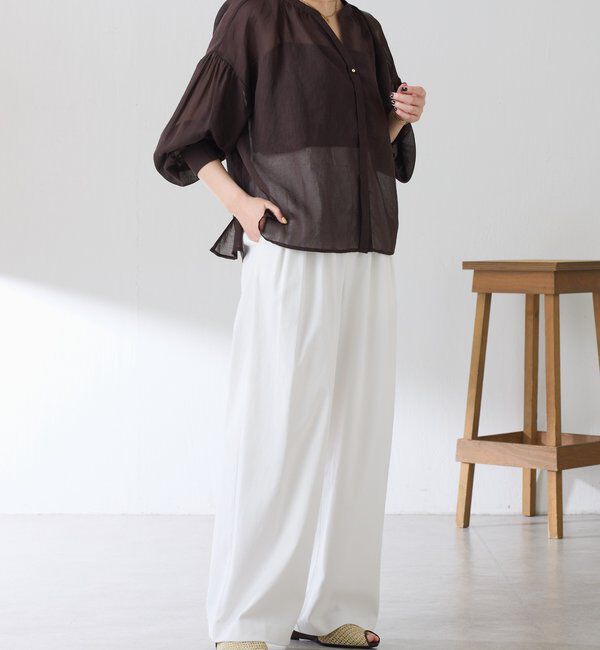  「スキッパーシアーブラウス」|シャツ・ブラウス|