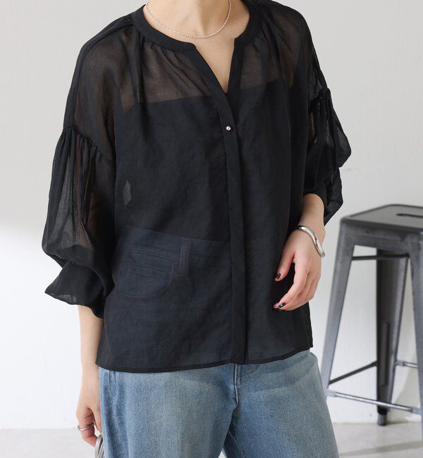  「スキッパーシアーブラウス」|シャツ・ブラウス|