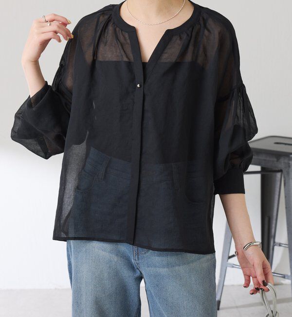  「スキッパーシアーブラウス」|シャツ・ブラウス|