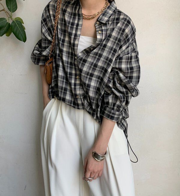  「チェックスピンドルシャツ」|シャツ・ブラウス|