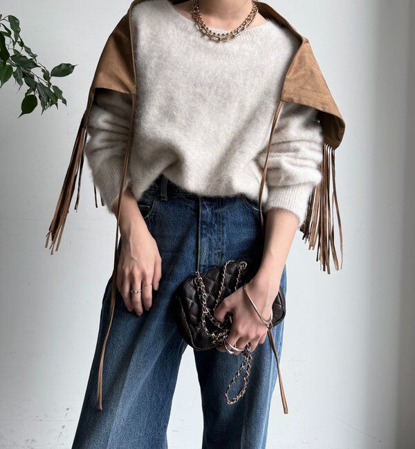  「フリンジストール」|マフラー|