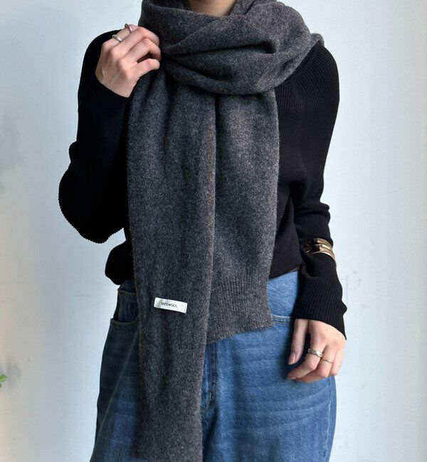  「ウールマルチWAYストール」|マフラー|チャコールグレー