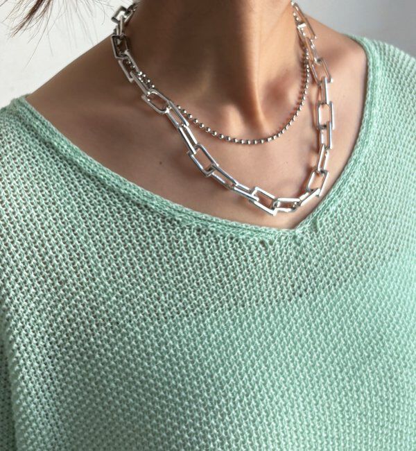  「前後2WAY鹿の子編みプルオーバー」|ニット・セーター|