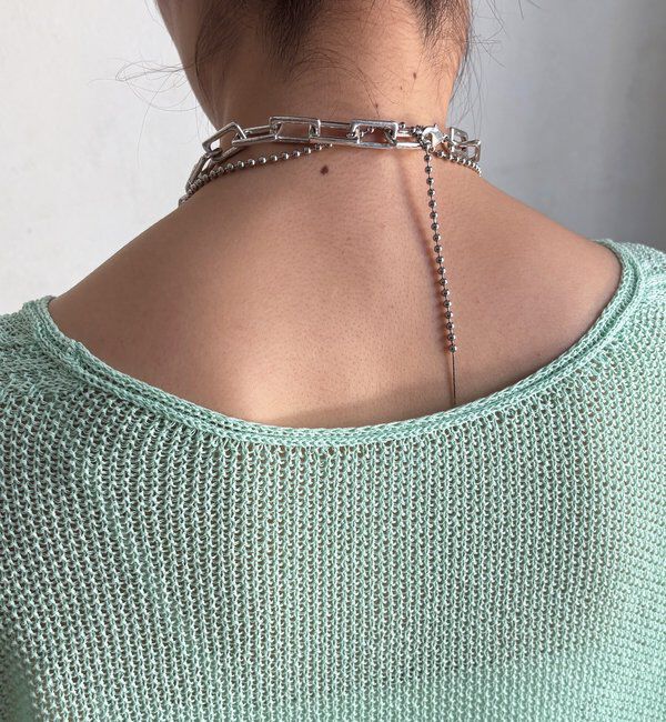  「前後2WAY鹿の子編みプルオーバー」|ニット・セーター|