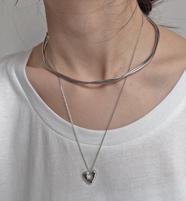  「ハートトップロングネックレス」|ネックレス|