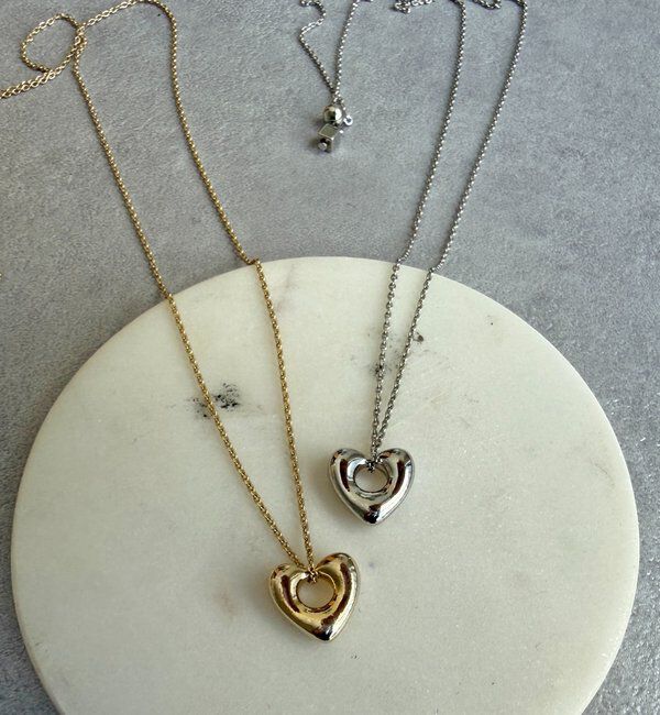  「ハートトップロングネックレス」|ネックレス|