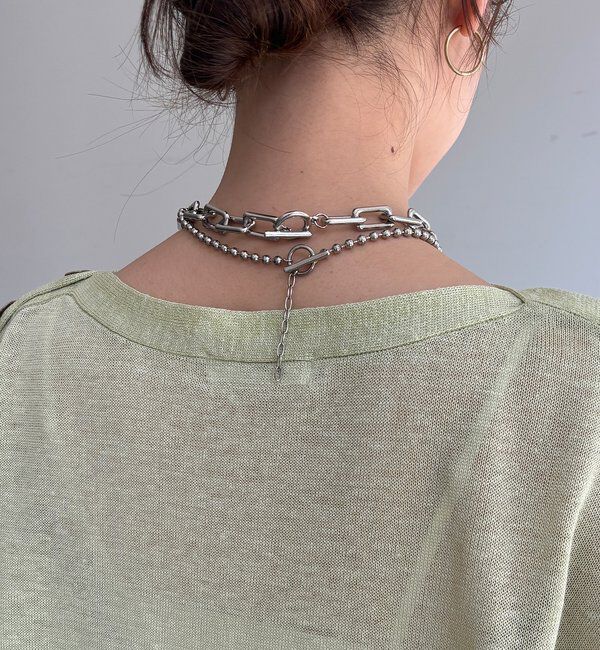  「【WEB限定】ボートネック肩ボタンワイドプルオーバー」|ニット・セーター|