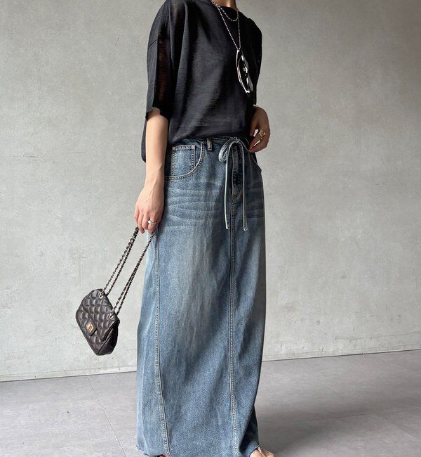  「【WEB限定】ボートネック肩ボタンワイドプルオーバー」|ニット・セーター|