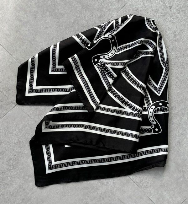  「【WEB限定】チェーン柄スカーフ」|マフラー|