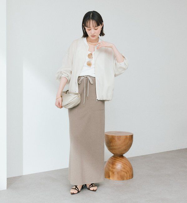  「予約【ほどよい抜け感】グロッシーシアーブルゾン」|ブルゾン・スタジャン|