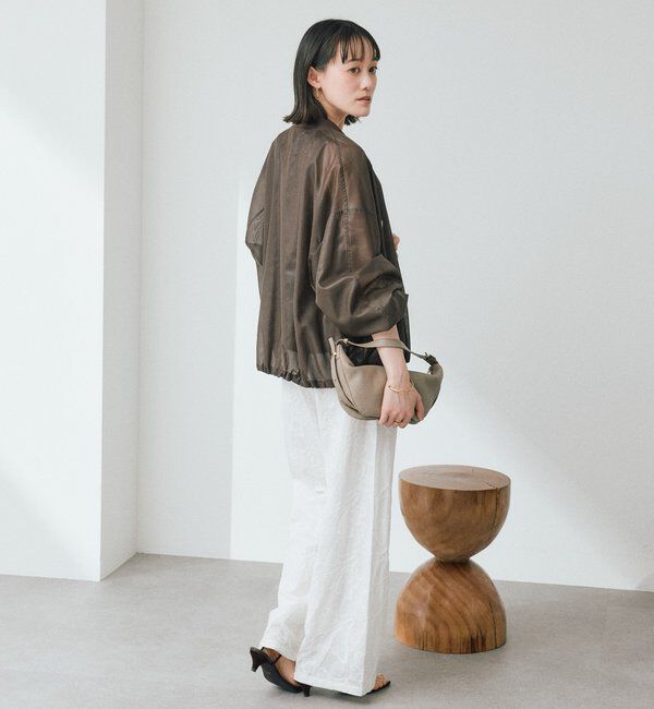  「予約【ほどよい抜け感】グロッシーシアーブルゾン」|ブルゾン・スタジャン|