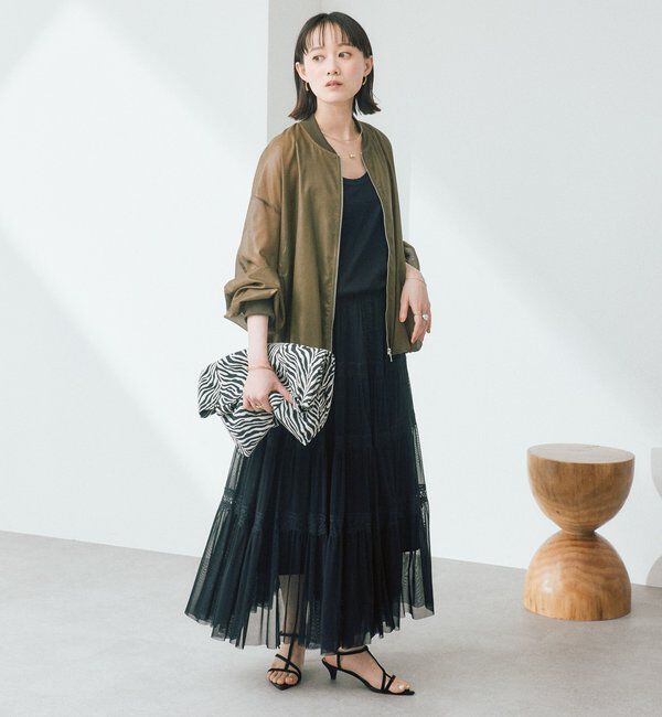  「予約【ほどよい抜け感】グロッシーシアーブルゾン」|ブルゾン・スタジャン|