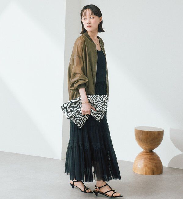  「予約【ほどよい抜け感】グロッシーシアーブルゾン」|ブルゾン・スタジャン|