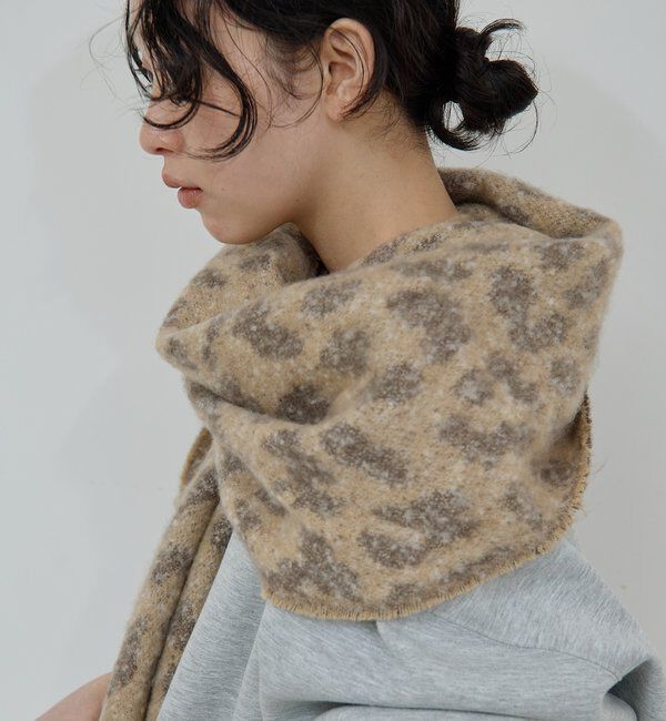  「レオパードジャガードストール」|マフラー|