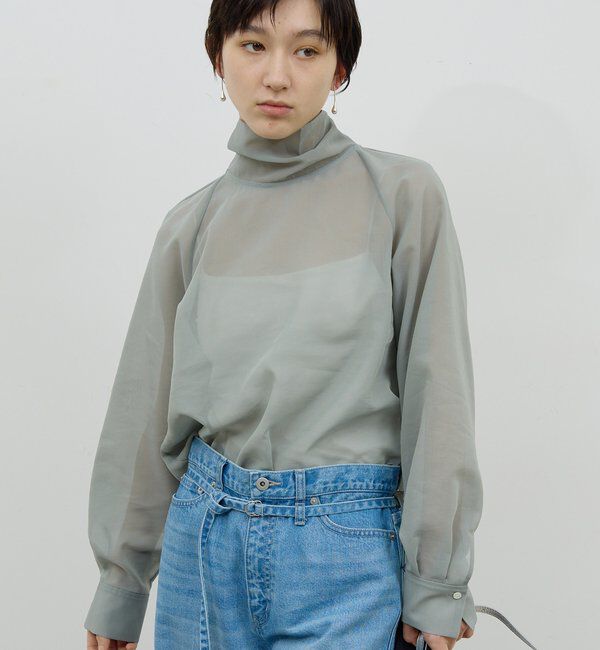  「【手洗い可】シアーボウタイブラウス」|シャツ・ブラウス|