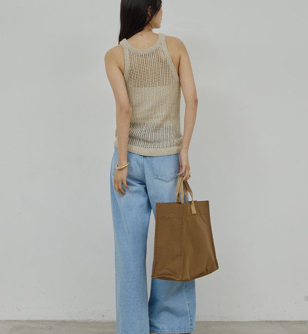  「【手洗い可】メッシュラメアメスリニット」|ニット・セーター|