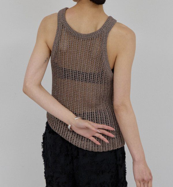  「【手洗い可】メッシュラメアメスリニット」|ニット・セーター|