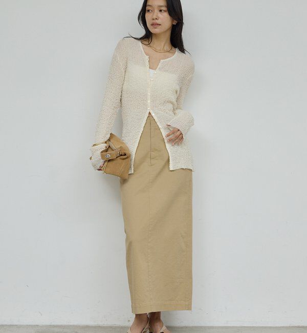  「【CHIKAコラボ】チノストレッチスカート」|スカート|