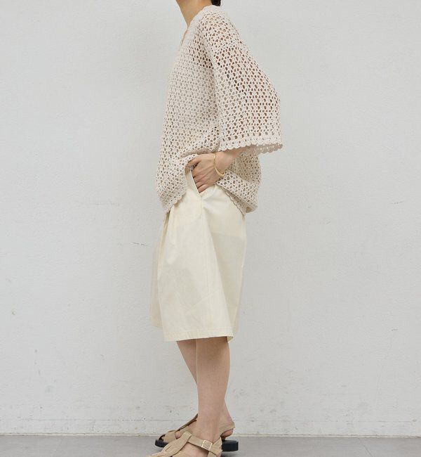  「【HERITANOVUM】コットンペーパークロシェットプルオーバー」|ニット・セーター|