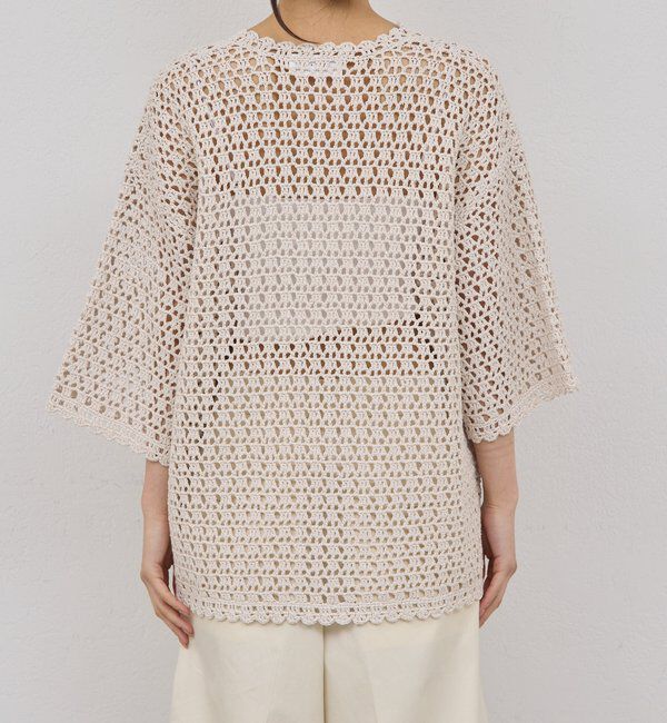  「【HERITANOVUM】コットンペーパークロシェットプルオーバー」|ニット・セーター|
