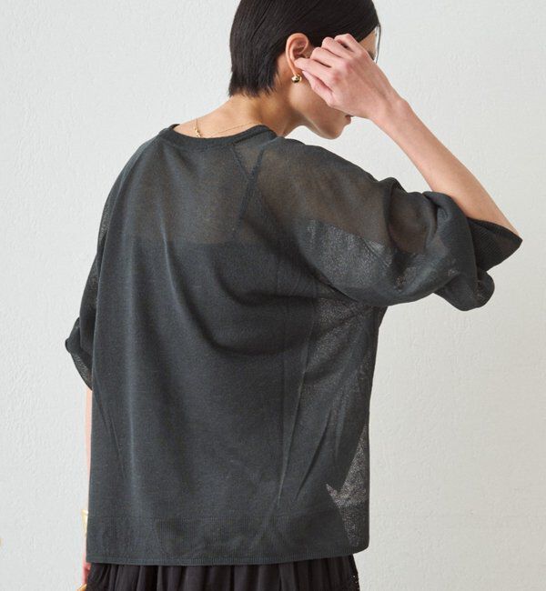  「シアーカレッジロゴプリントニット」|ニット・セーター|