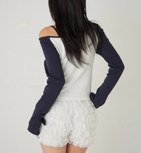  「スタースタッズラグランロゴトップス」|Tシャツ・カットソー|