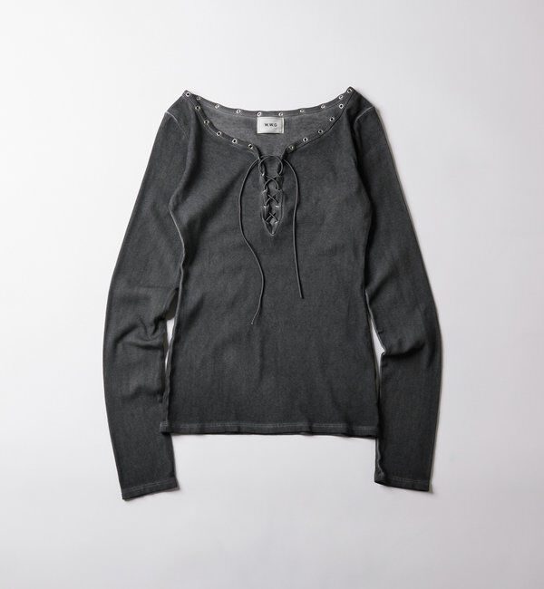  「プロセストレースアップトップス」|Tシャツ・カットソー|