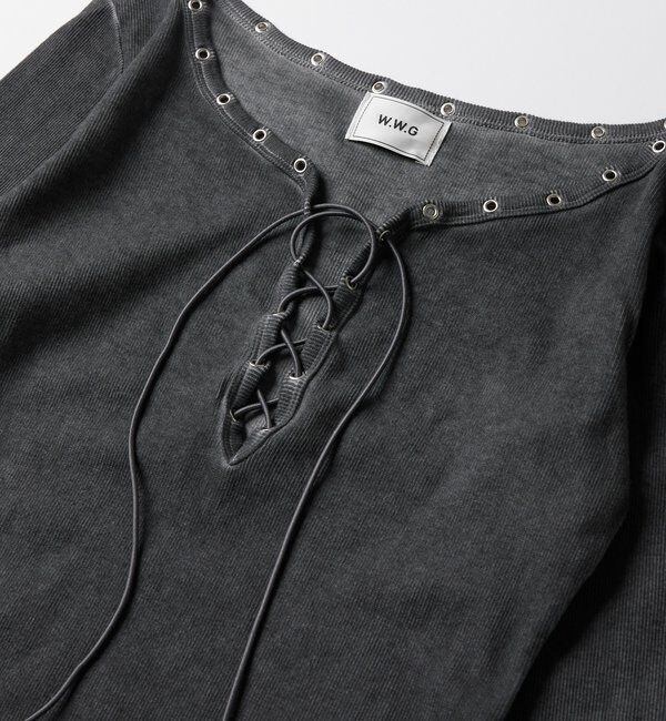  「プロセストレースアップトップス」|Tシャツ・カットソー|