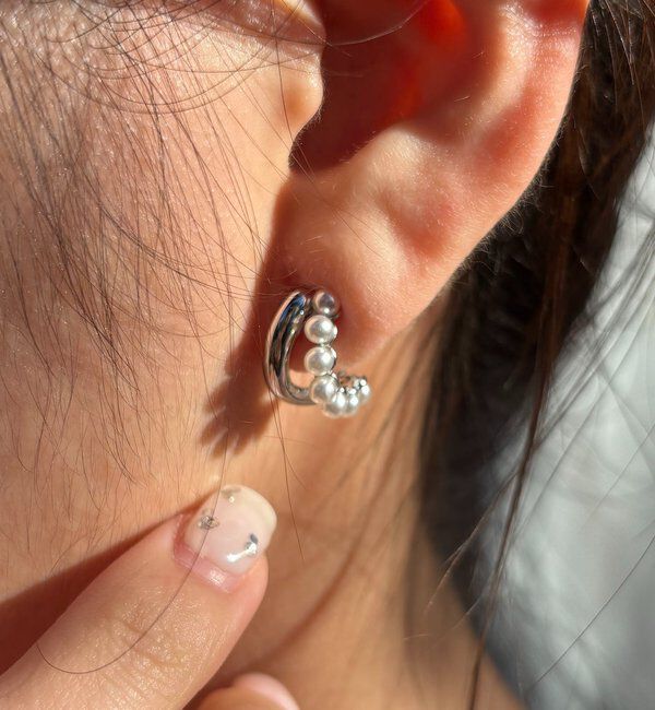  「〈GOLDY/ゴールディ〉2連パールコンビイヤリング」|リング|