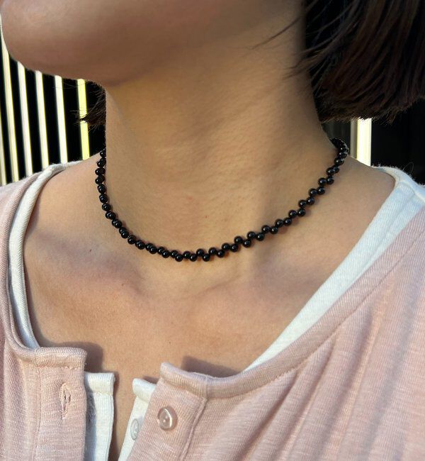  「〈GOLDY/ゴールディ〉ジグザグパールネックレス」|リング|ブラック