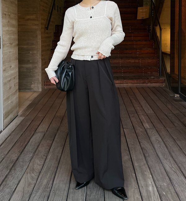  「メランジキャミSETカーディガン」|カーディガン|