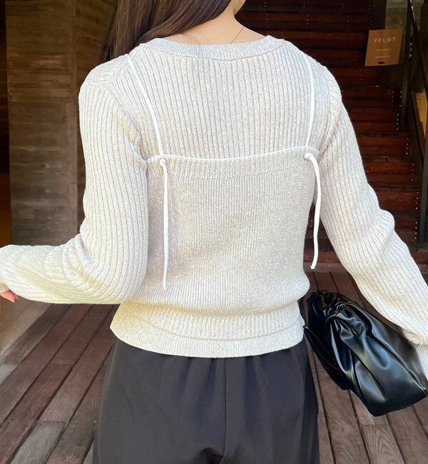  「メランジキャミSETカーディガン」|カーディガン|