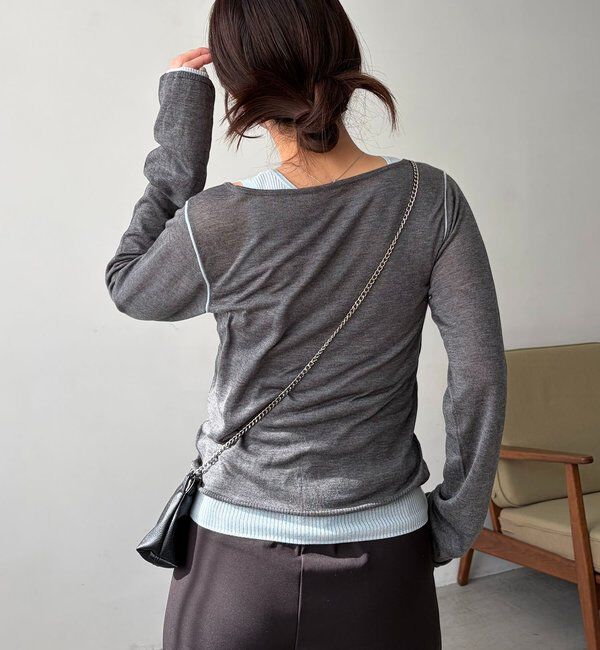  「タンクSETアームラインカーディガン」|カーディガン|