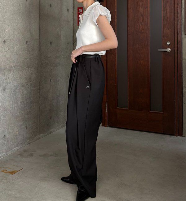  「ミニバルーンスリーブポロニット」|ニット・セーター|