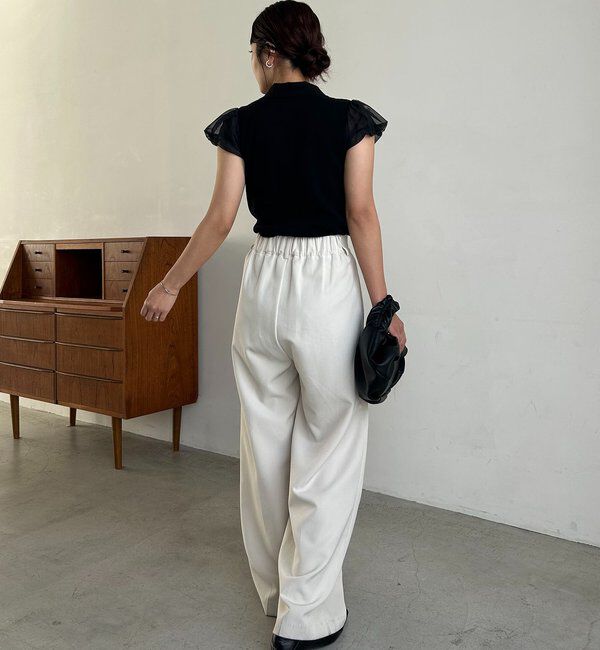  「ミニバルーンスリーブポロニット」|ニット・セーター|