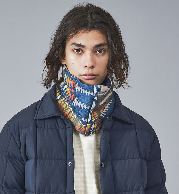 ABAHOUSE「WEB限定【PENDLETON&times;TAION / ペンドルトン&times;タイオン】REVE」|マフラー|ネイビー