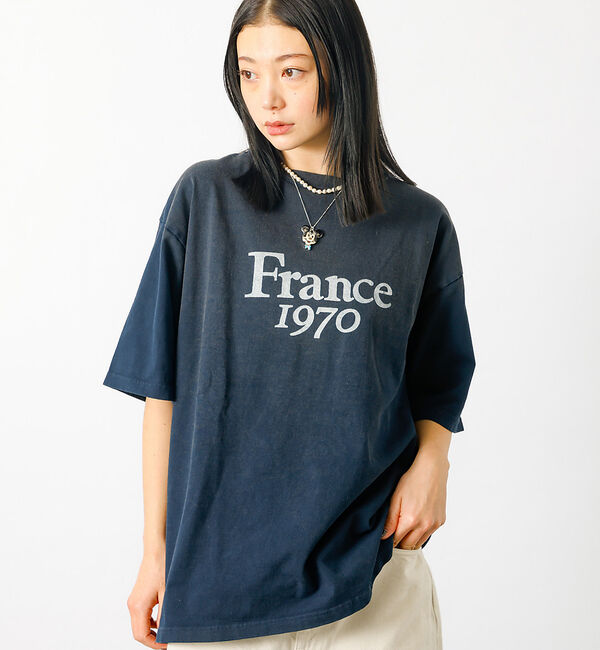 Rouge vif「【REMI RELIEF / レミレリーフ】ロゴTシャツ / SP加工14/天竺」|Tシャツ・カットソー|ブラック