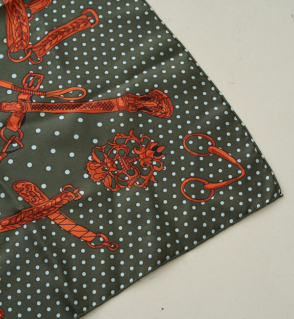 Rouge vif「【manipuri/マニプリ】ドットビット大判シルクスカーフ　88&times;88」|バンダナ・スカーフ|